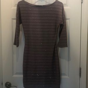 Express Gray Sequin dress